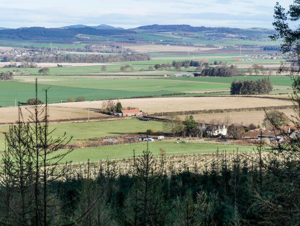 The view over Kilgour towards Pitmedden Forest from Drumdreel Wood