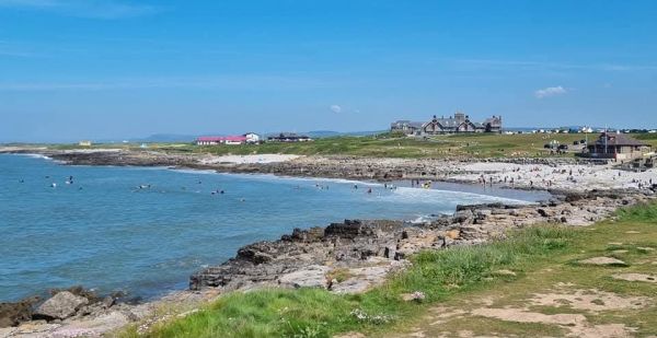 A view of Rest Bay in summer