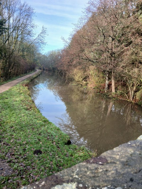 Canal with towpath followed on walk