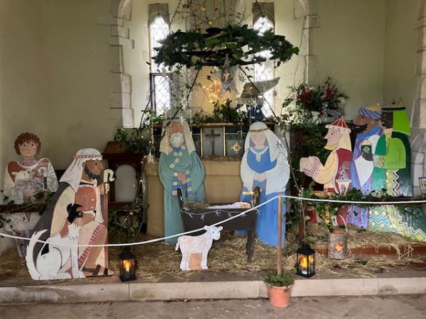 Lullington Church nativity scene
