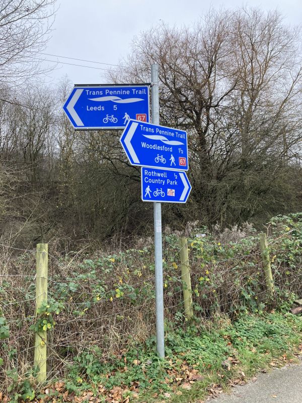 Signpost for walking routes