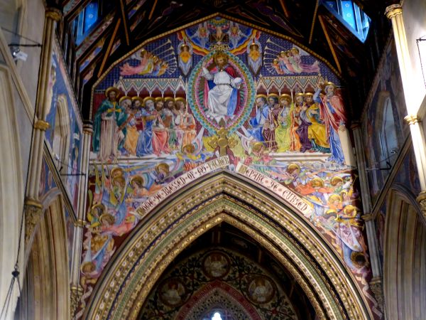 Wall paintings at Highnam church