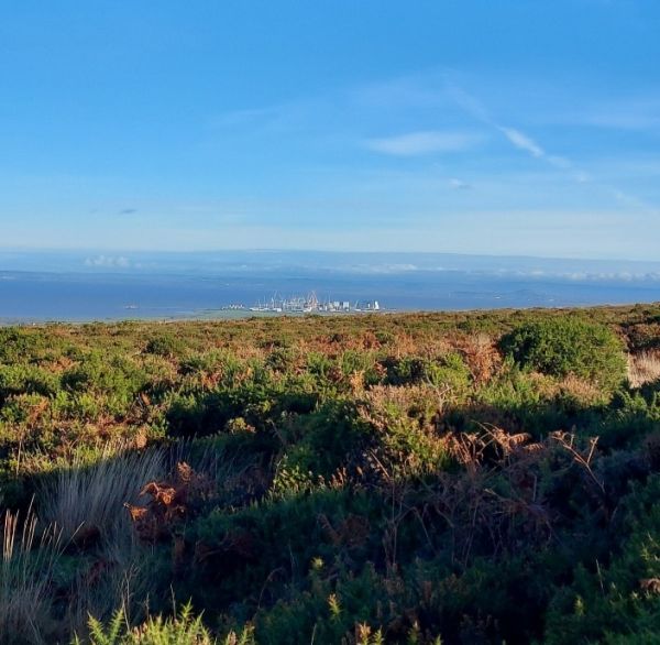 View from the Quantocks over to Hinckley