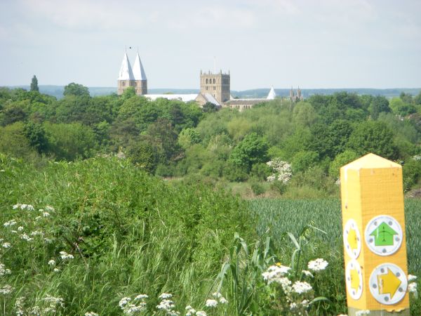 Southwell Minster in the distance