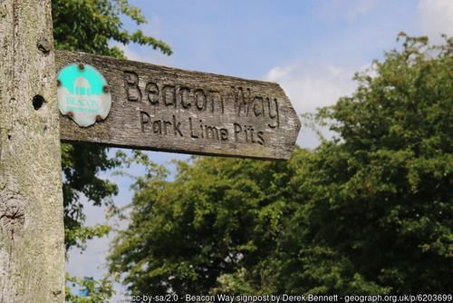 Beacon Way signpost, Derek Bennett, used under Creative Commons licence v2.0