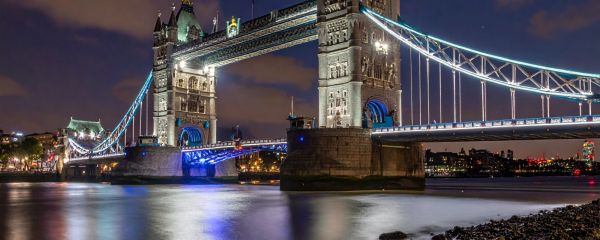 Thames at night from London Bridge