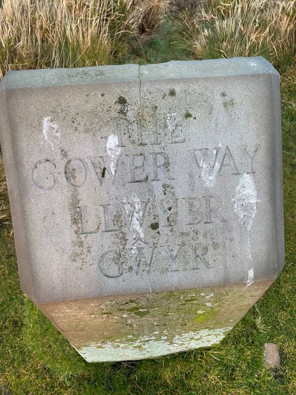 Gower Way marker stone