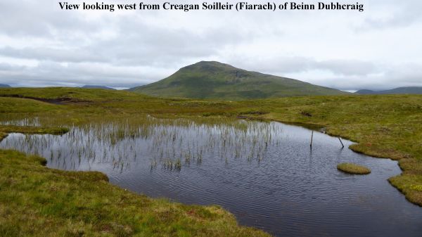 View looking west from Fiarach to Beinn Dubhcraig