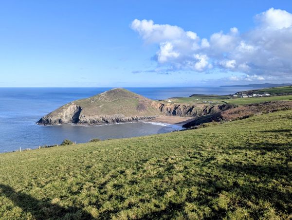 Mwnt beach and headland