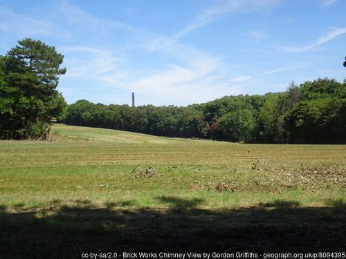 Brickworks Chimney view, copyright Gordon Griffiths, used under Creative Commons licence v2.0