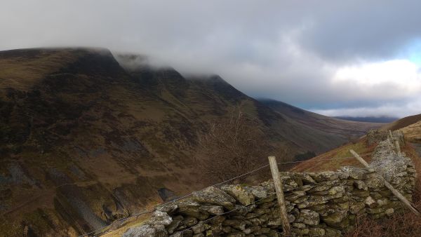 Lonscale Fell as seen from Glenderaterra Valley.