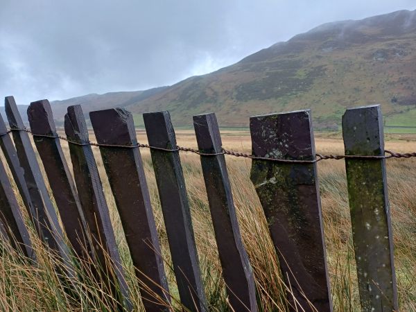 Slate fencing in the Nant Ffrancon Valley