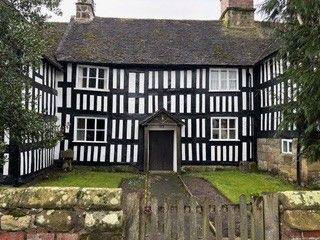 Old black and white house