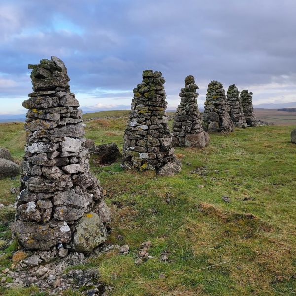 Unusual cairns on Hardendale Nab