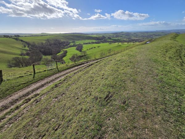 Hilltop position views across valley
