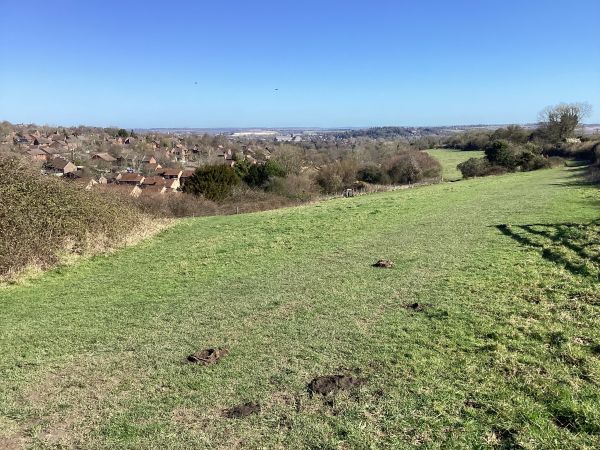 The view from the chalk ridge of Whiteshute