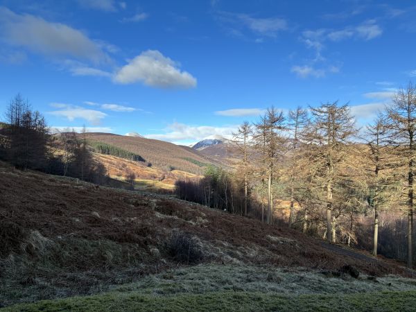 scenic view of rolling hillside around Pitlochry