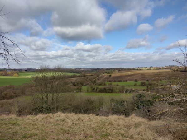 Rolling hills and fields as seen from Townclose Hills