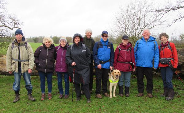 NWWR walkers posing on our way to Kington Langley