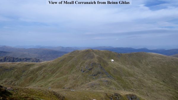 View of Meall Corranaich from Beinn Ghlas