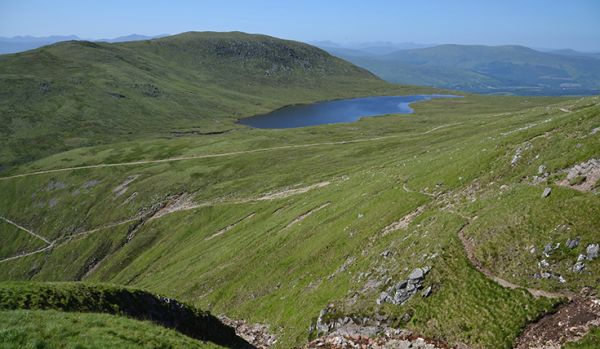 Path to the Ben Nevis summit - the highest mountain in the United Kingdom