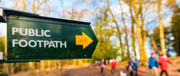 A public footpath sign