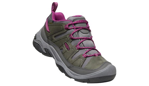 NORTIV 8 Women's Lightweight Hiking Shoes Quick Laces Outdoors Sneakers 6  Grey Pink