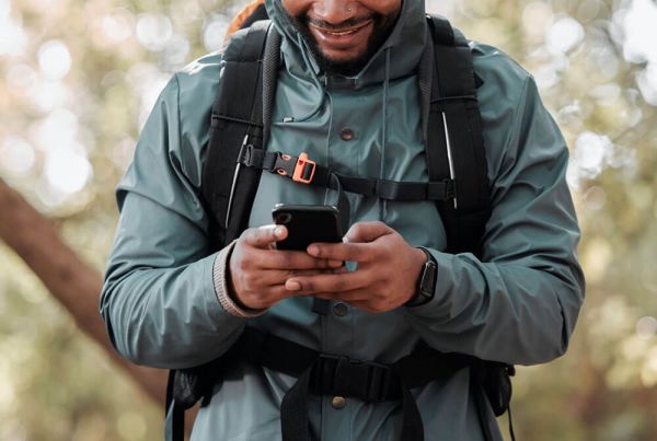 Man looking at phone