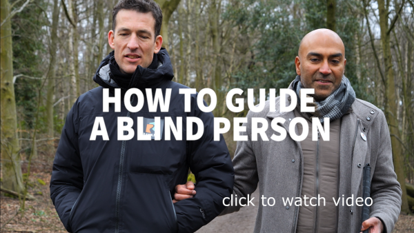 guiding a blind person