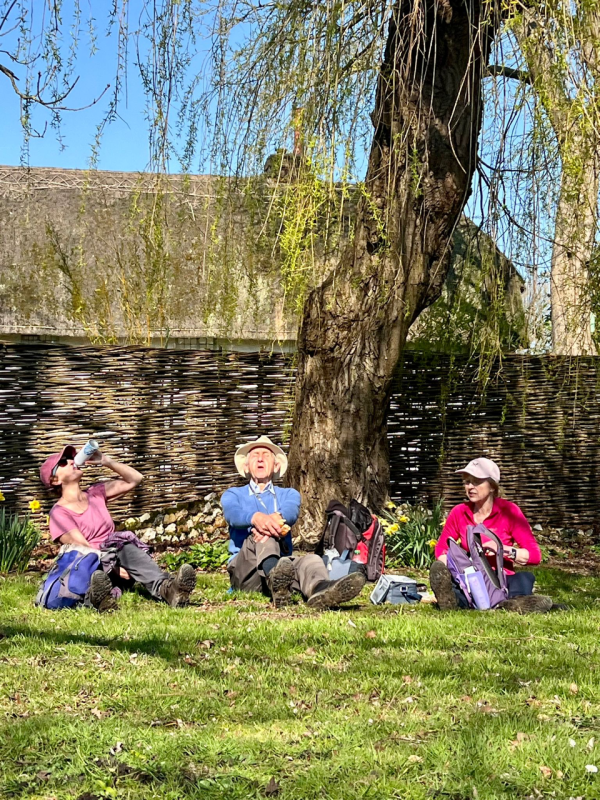 walkers sitting down