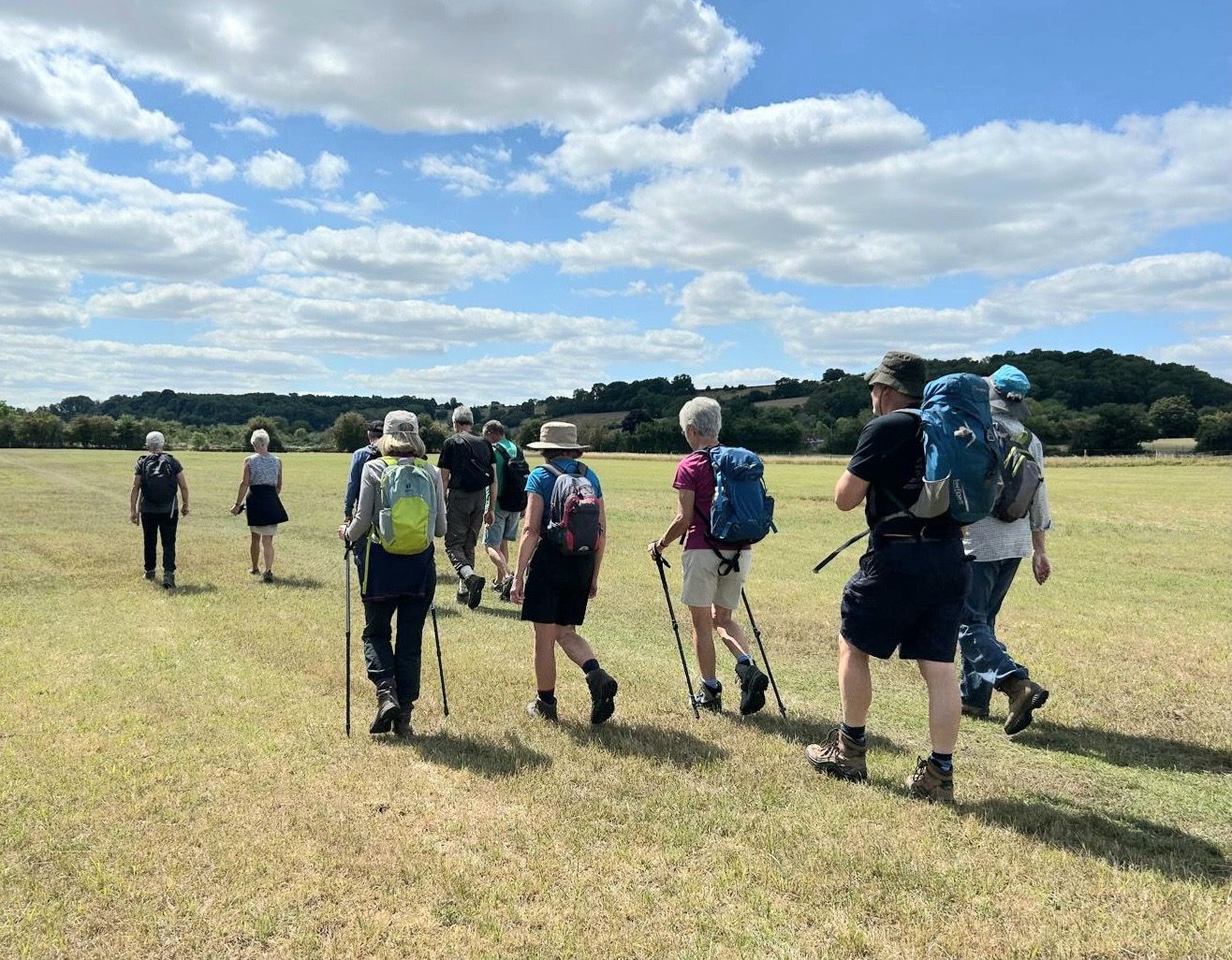 Ramblers enjoying a weekend walk 