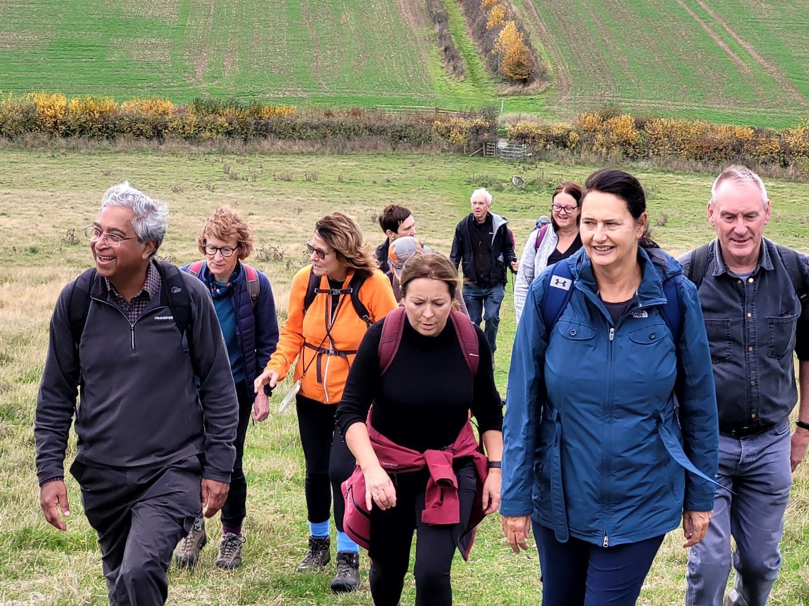 East Herts Ramblers members enjoying a typical walk