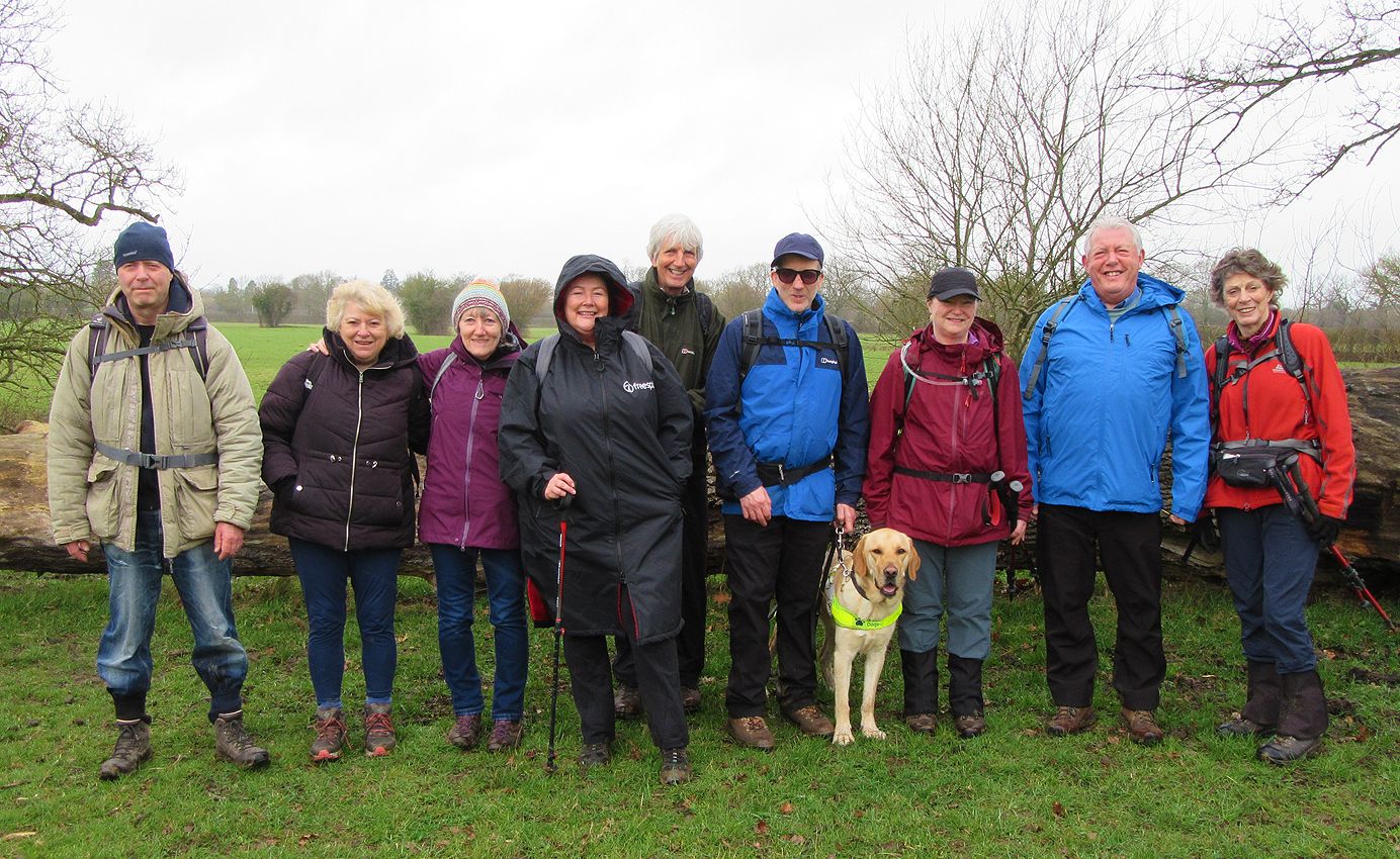 NWWR walkers posing on our way to Kington Langley